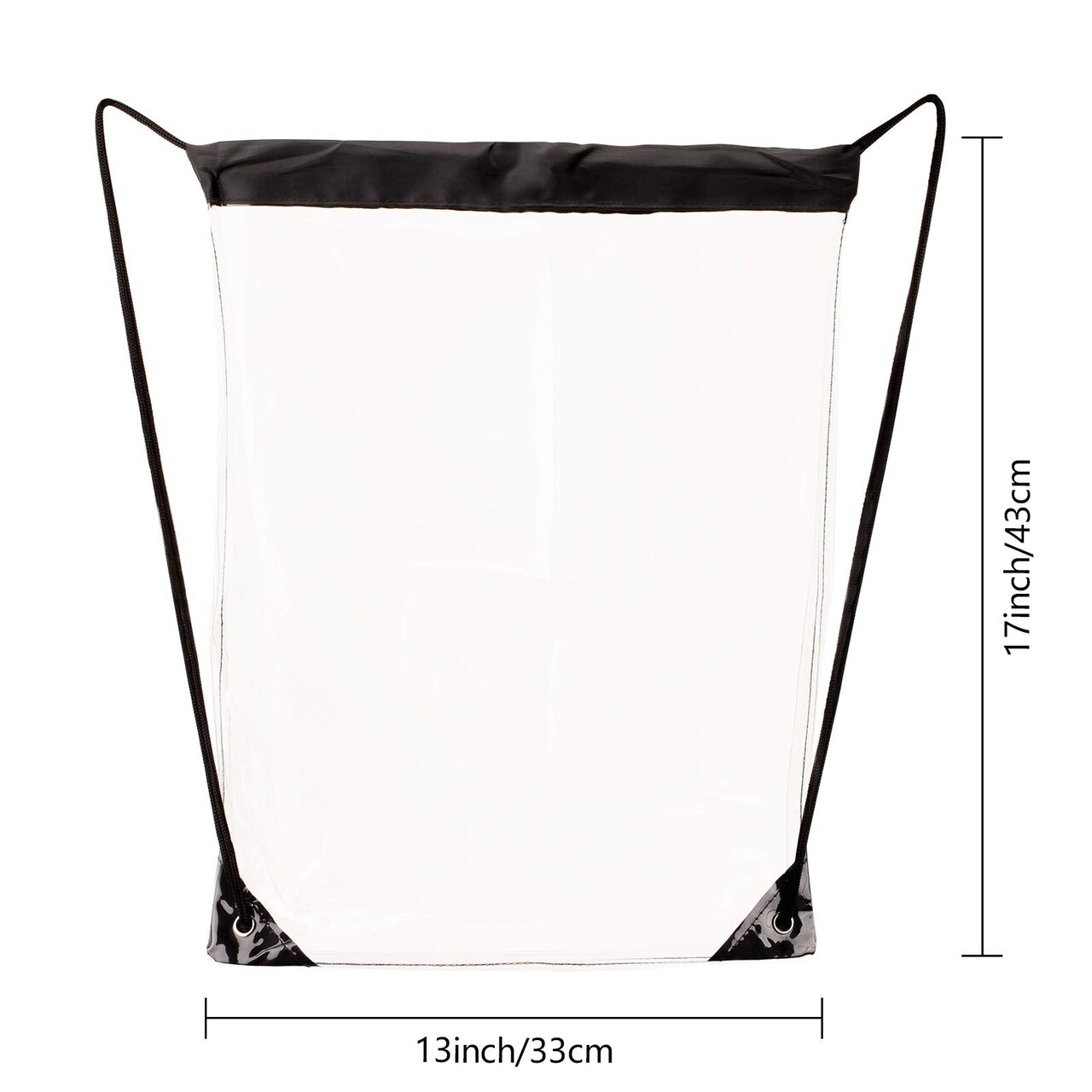 2 Pieces Clear Drawstring Bags, Waterproof Small Clear Bag for Stadium Colleges Sport Event Work Concert Security Approved